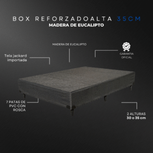 Base ALTA (35cm) - Madera de eucalipto
