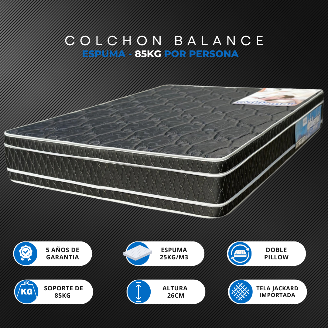 Colchon Balance 26cm Espuma (90kg) - Imagen 2