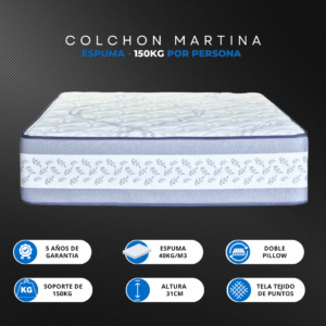 Colchon Martina 31cm Espuma (150kg)